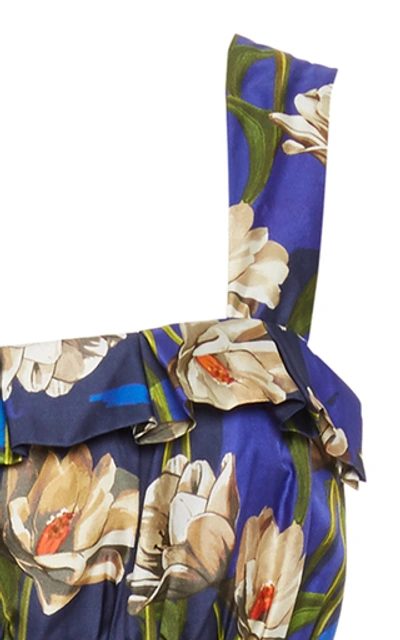 Shop Borgo De Nor Amina Floral-print Silk-twill Maxi Dress