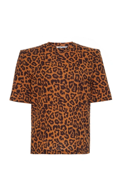 Shop Attico Printed Cotton-jersey T-shirt In Animal