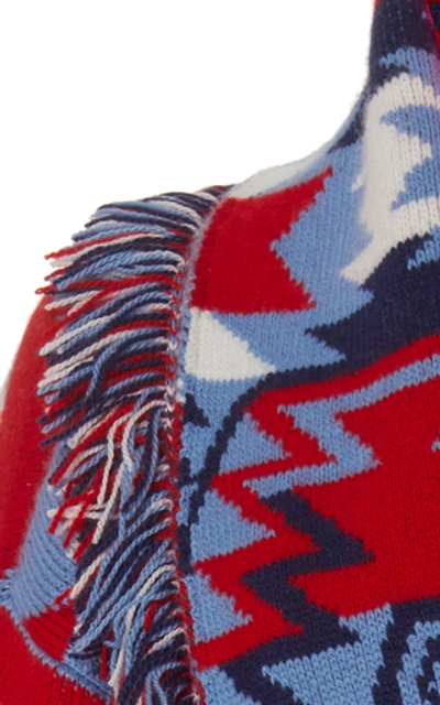 Alanui Cali Star Cardigan Bomber Jacket In Multi