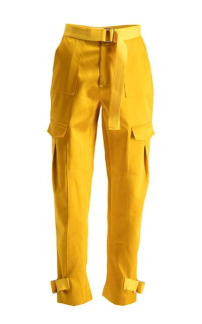 Shop Holzweiler Skunk Cargo Skinny Pants In Yellow