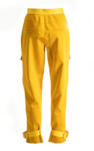 Shop Holzweiler Skunk Cargo Skinny Pants In Yellow