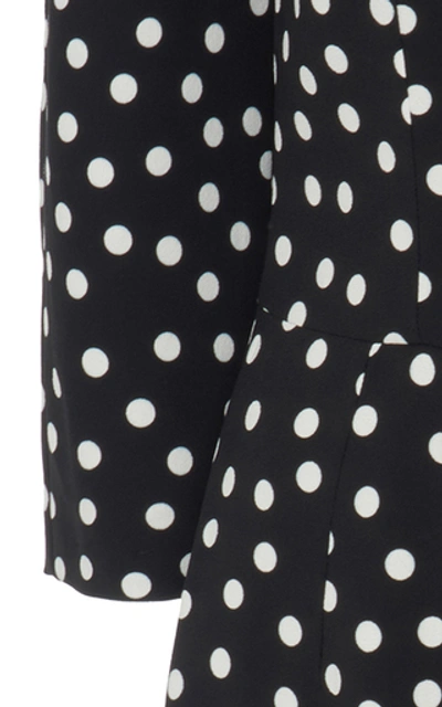 Shop Dolce & Gabbana Polka-dot Stretch-crepe Midi Dress In Print