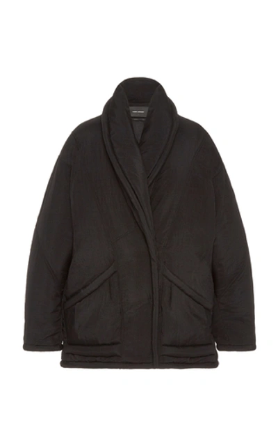 Shop Isabel Marant Boreal Shell Puffer Coat In Black