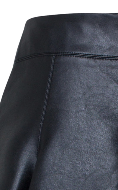 Shop Dorothee Schumacher Second Skin A-line Vegan Leather Skirt In Black