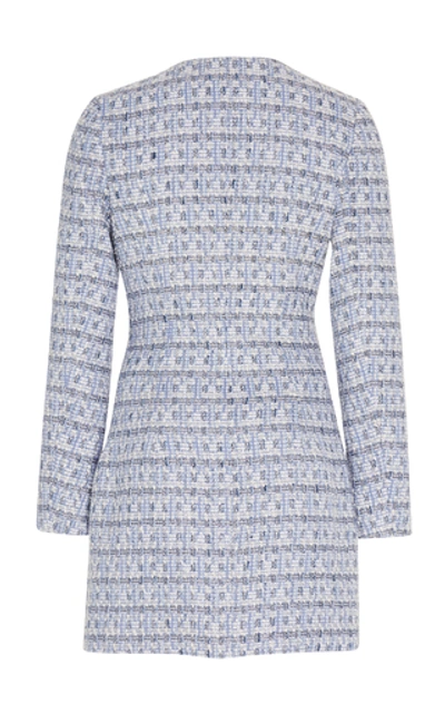Shop Atoir Need Your Love Tweed Mini Dress In Blue