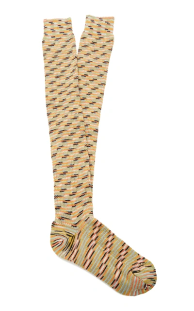 Shop Missoni Striped Knit Socks In Multi