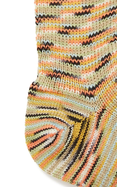 Shop Missoni Striped Knit Socks In Multi