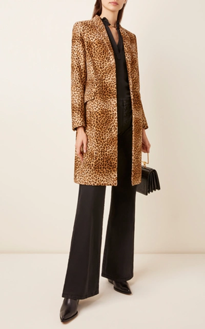 Shop Nili Lotan Rosalin Leopard-print Cotton-twill Coat In Animal