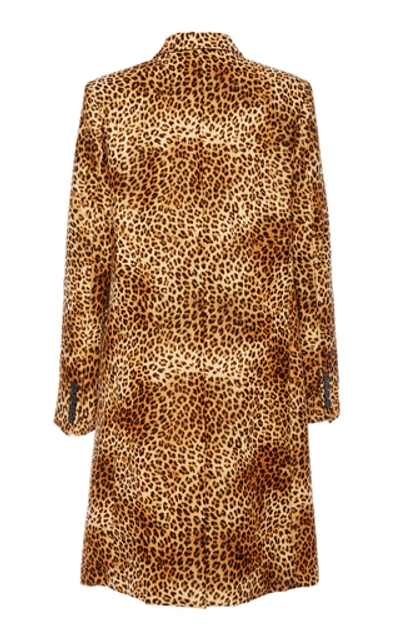 Shop Nili Lotan Rosalin Leopard-print Cotton-twill Coat In Animal