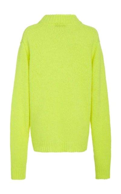 Shop Tibi Cozette Alpaca-blend Sweater In Yellow