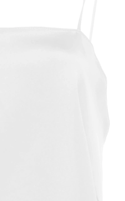 Shop Alexandre Vauthier Stretch Silk-satin Camisole In White