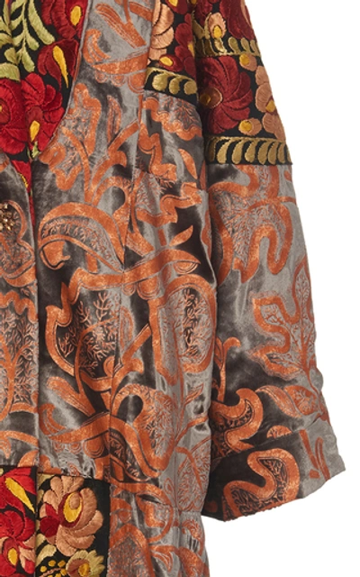 Shop Rianna + Nina Exclusive One Of A Kind Silk Velvet Wrap Coat In Multi