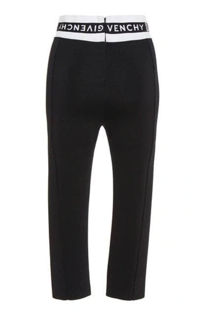 Shop Givenchy Jacquard-trimmed Tech-jersey Skinny Pants In Black