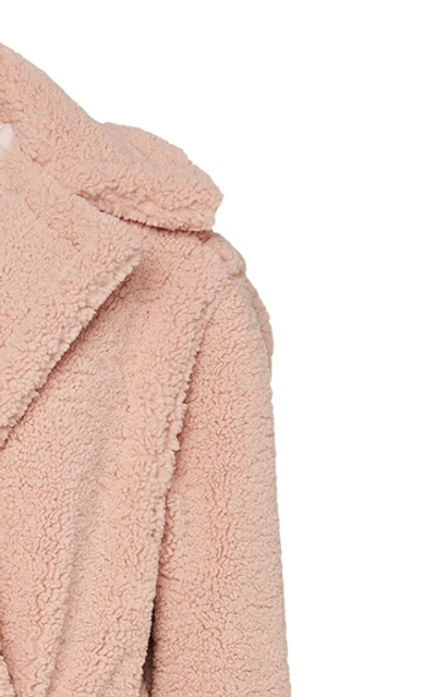 Shop Apparis Daryna Faux Shearling Coat In Pink