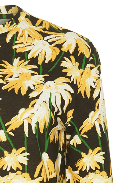 Shop Loewe Floral-print Cotton-jersey T-shirt