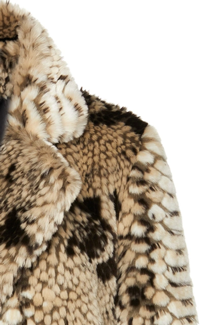 Shop Apparis Sydney Snake-print Faux Fur Coat In Animal