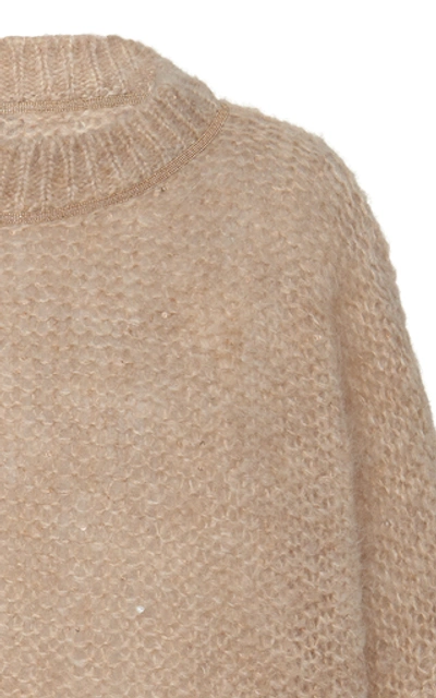 Shop Brunello Cucinelli Oversized Mohair-blend Sweater In Neutral