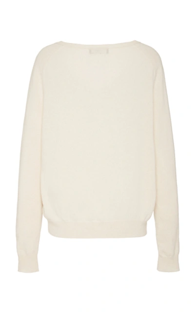 Shop Nili Lotan Ashbury Oversized Cashmere Sweater In White