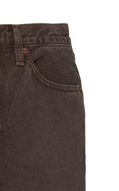 Shop Re/done High-rise Straight-leg Jeans In Brown