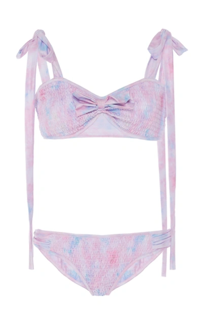 Loveshackfancy Ginger Tie detailed Floral print Bikini Set In