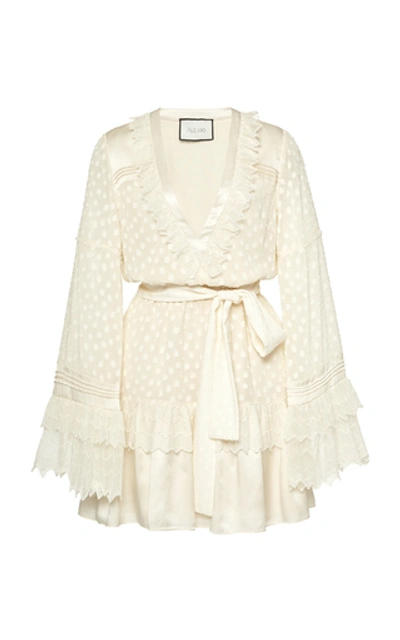 Shop Alexis Katerina Cotton Fil Coupé Mini Dress In White