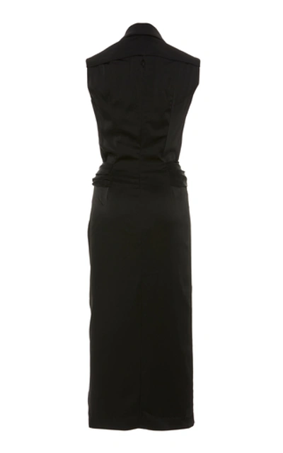 Shop Jonathan Simkhai Lux Satin Combo Twist Dress In Black
