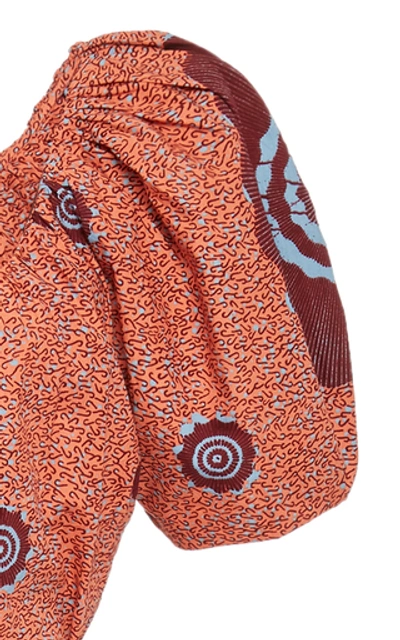 Shop Ulla Johnson Perla Printed Cotton-poplin Jumpsuit In Orange