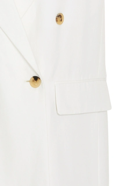 Shop Joseph Zappa Sleeveless Cotton-blend Vest In Ivory