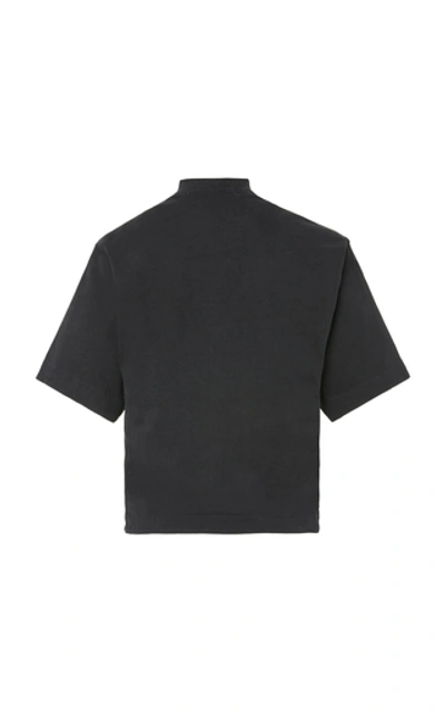 Shop Acne Studios Ecylea Logo-embossed Cotton-jersey T-shirt In Black