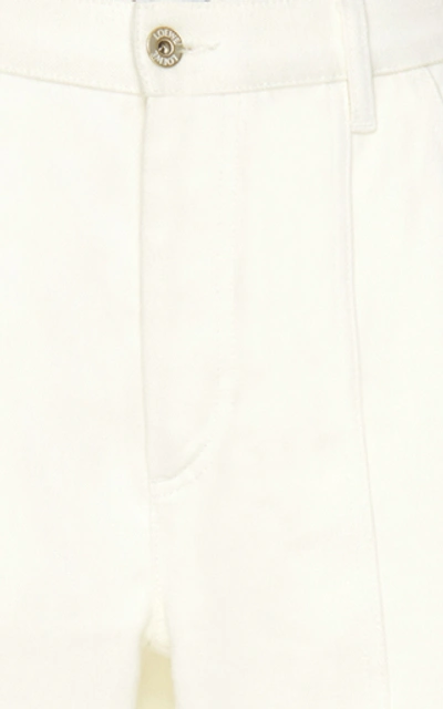 Shop Loewe High-rise Flared Jeans In White