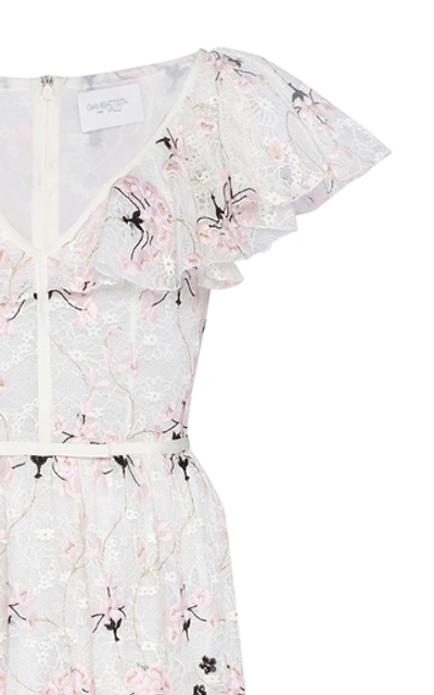 Shop Giambattista Valli Floral-embroidered Lace Maxi Dress