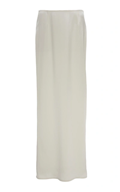 Shop Georgia Alice Tube Satin Maxi Skirt In White