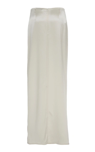 Shop Georgia Alice Tube Satin Maxi Skirt In White