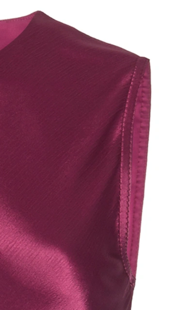 Shop Sies Marjan Women's Vanessa Crinkled Satin Midi Dress In Purple