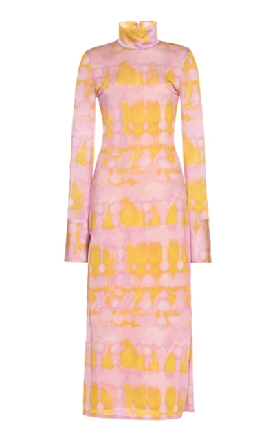 Shop Ellery Seychelles Tie-dye Stretch-crepe Dress In Pink