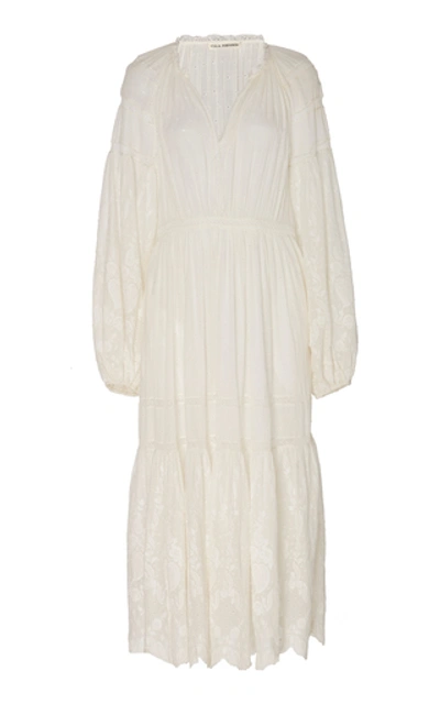 Shop Ulla Johnson Bettina Cotton Eyelet Dress In White