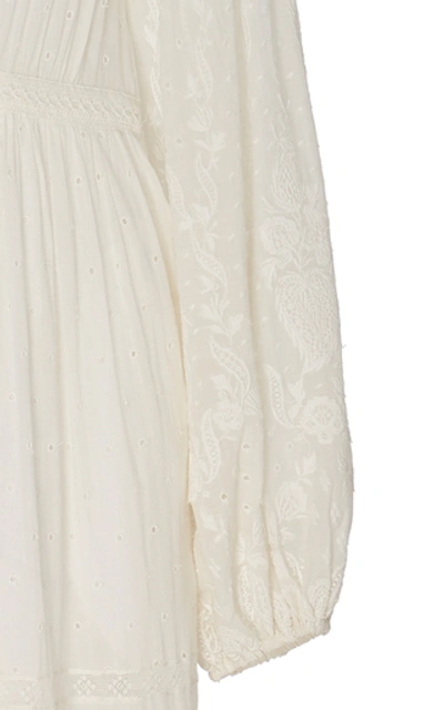 Shop Ulla Johnson Bettina Cotton Eyelet Dress In White