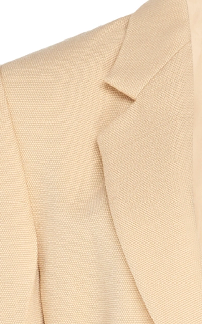 Shop Victoria Beckham Oversized Wool Blazer In Neutral