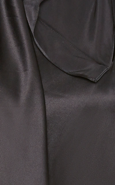 Shop Ann Demeulemeester Silk Scarf Top In Black