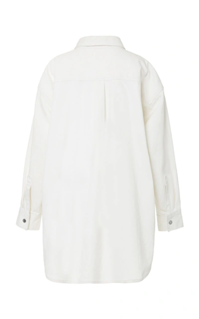 Shop Alexander Wang Kendall Oversized Cotton Jacket In White