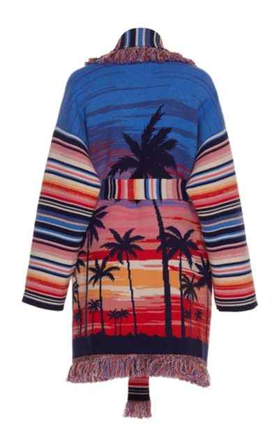 Shop Alanui Malibu Sunset Cashmere-blend Cardigan In Multi