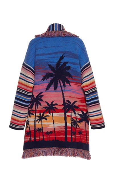 Shop Alanui Malibu Sunset Cashmere-blend Cardigan In Multi