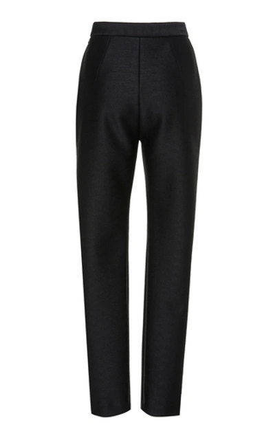 Shop Brandon Maxwell Neoprene Slim-leg Pants In Black