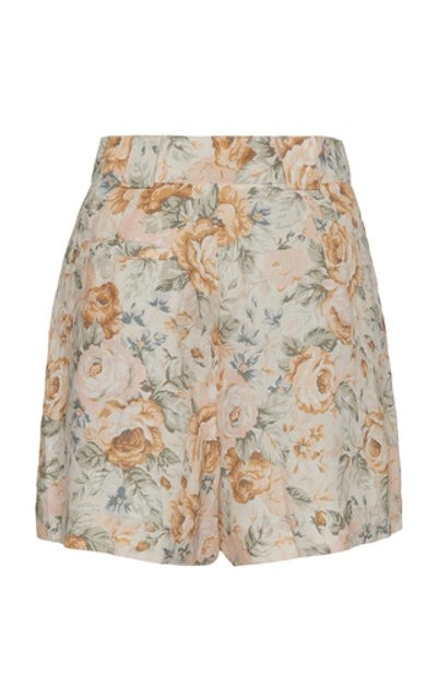 Shop Ephemera Citrus Floral-print Linen Shorts