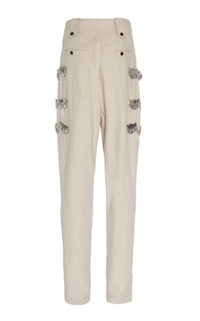 Shop Isabel Marant Yerris High Waisted Cargo Pants In Neutral