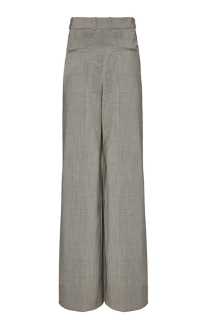 Shop Joseph Benton Topical Wool Wide-leg Pants In Grey