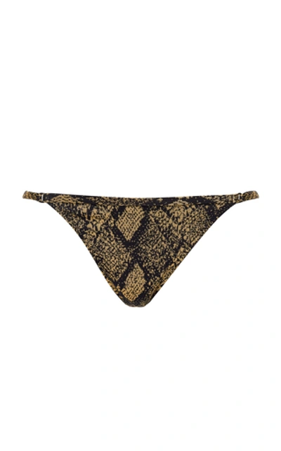 Shop Solid & Striped Lulu Printed Bikini Briefs In Python