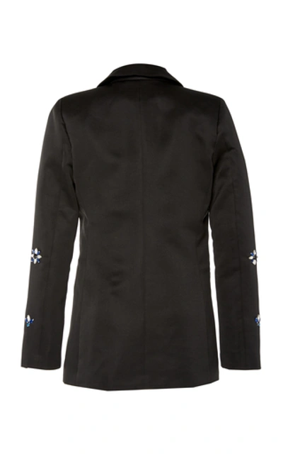 Shop Alexis Loucas Beaded-sleeve Blazer In Black