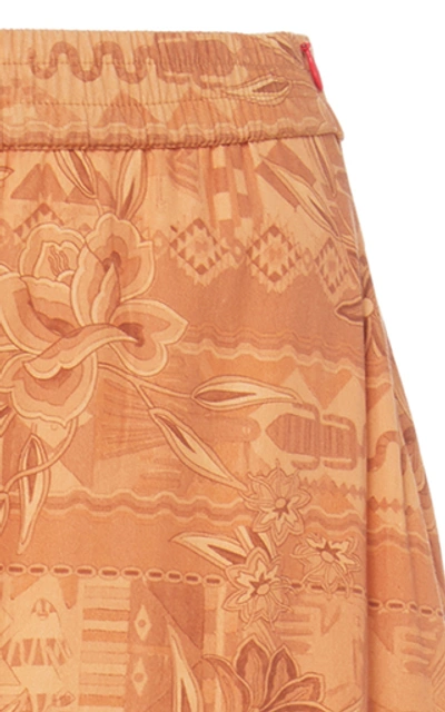 Shop Chufy Miski Cotton Maxi Skirt In Brown