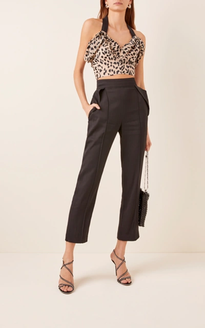 Shop Maticevski Prolific Pleated Cady Tapered Pants In Black